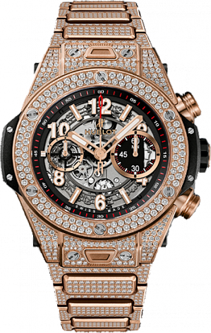 Hublot Big Bang Unico Gold Pave Bracelet 45 mm 411.OX.1180.OX.3704 Fake watch